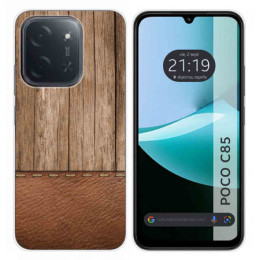 Funda Silicona para Xiaomi Poco C85 diseño Madera 09 Dibujos