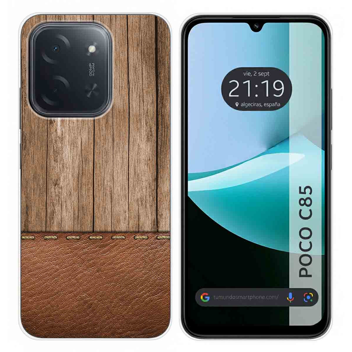 Funda Silicona para Xiaomi Poco C85 diseño Madera 09 Dibujos