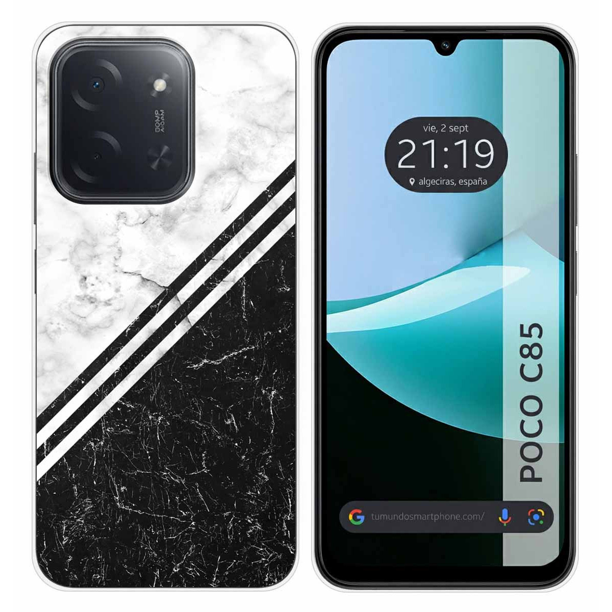 Funda Silicona para Xiaomi Poco C85 diseño Mármol 01 Dibujos