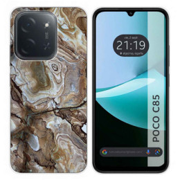 Funda Silicona para Xiaomi Poco C85 diseño Mármol 14 Dibujos