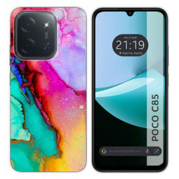 Funda Silicona para Xiaomi Poco C85 diseño Mármol 15 Dibujos