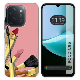 Funda Silicona para Xiaomi Poco C85 diseño Brochas Dibujos