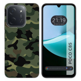 Funda Silicona para Xiaomi Poco C85 diseño Camuflaje Dibujos
