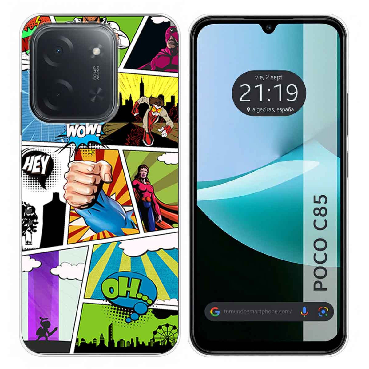 Funda Silicona para Xiaomi Poco C85 diseño Comic Dibujos