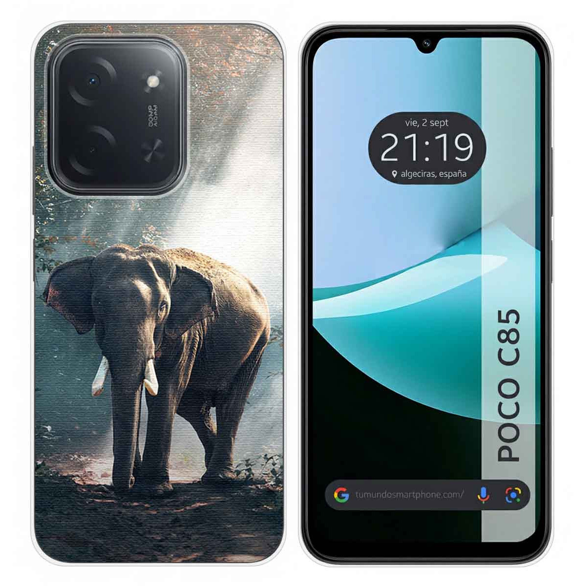 Funda Silicona para Xiaomi Poco C85 diseño Elefante Dibujos