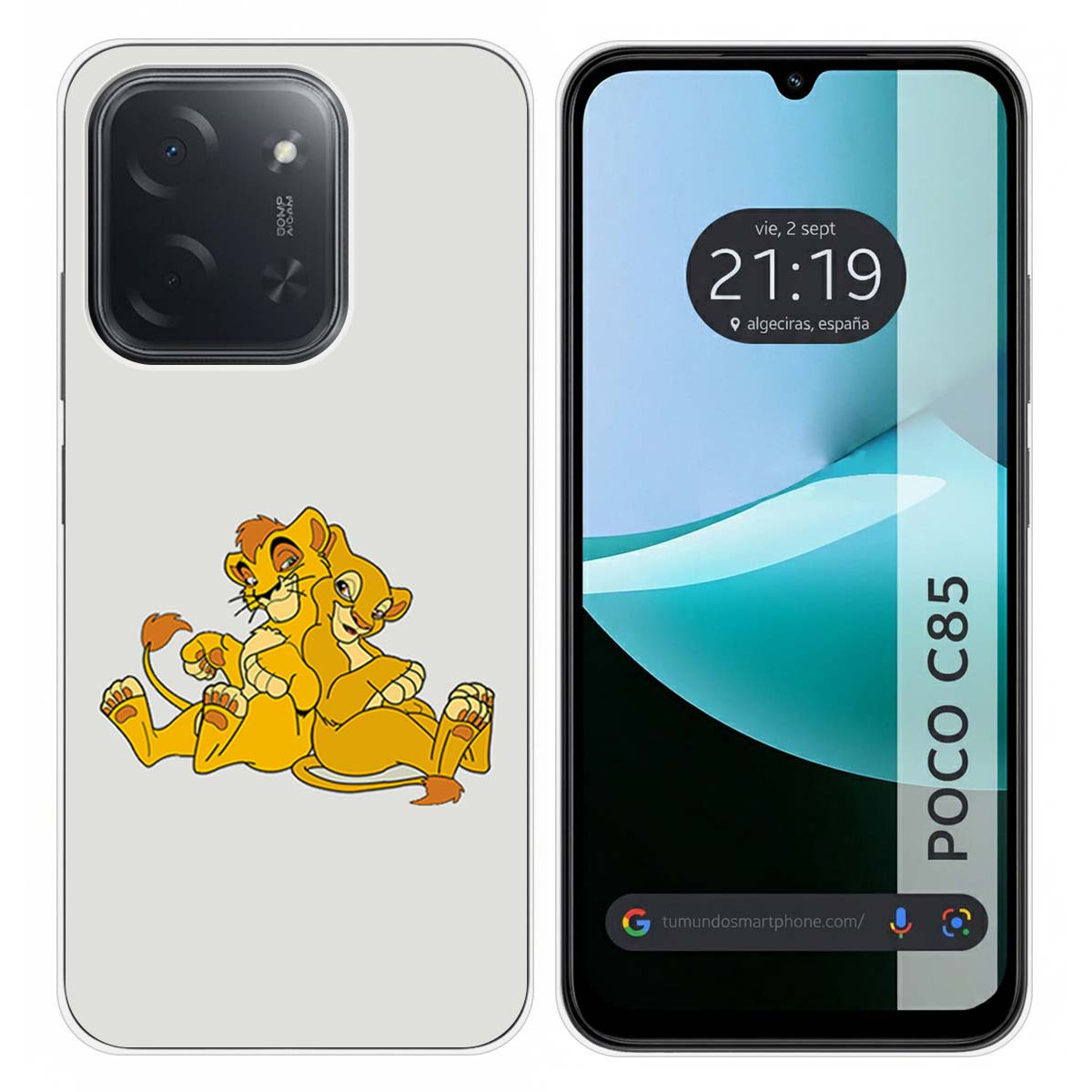 Funda Silicona para Xiaomi Poco C85 diseño Leones Dibujos