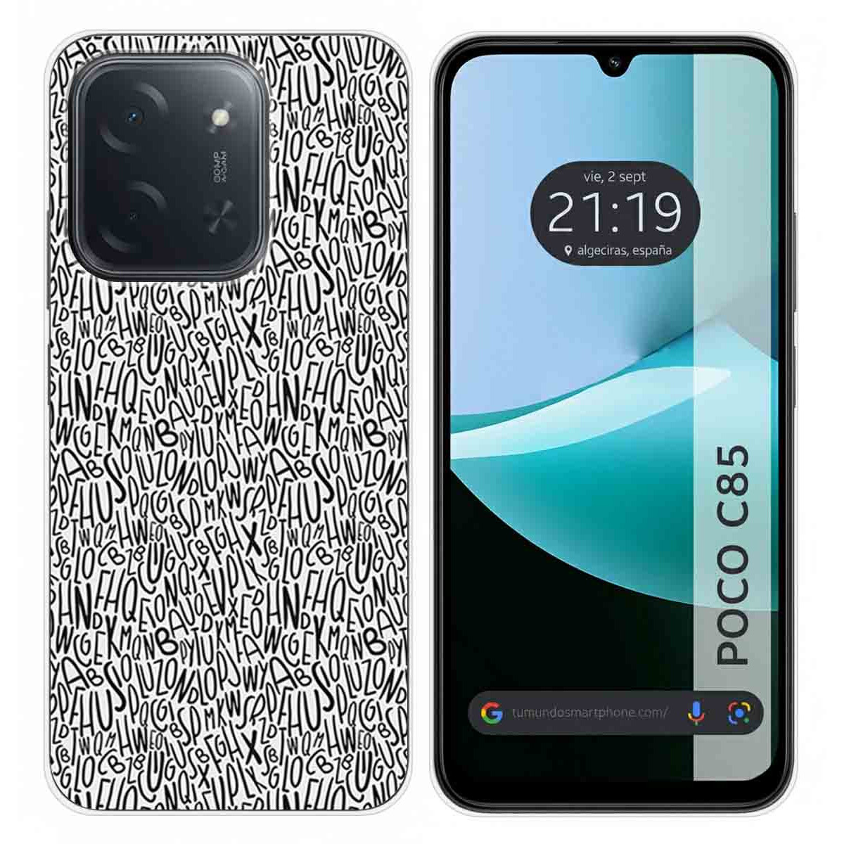 Funda Silicona para Xiaomi Poco C85 diseño Letras Dibujos