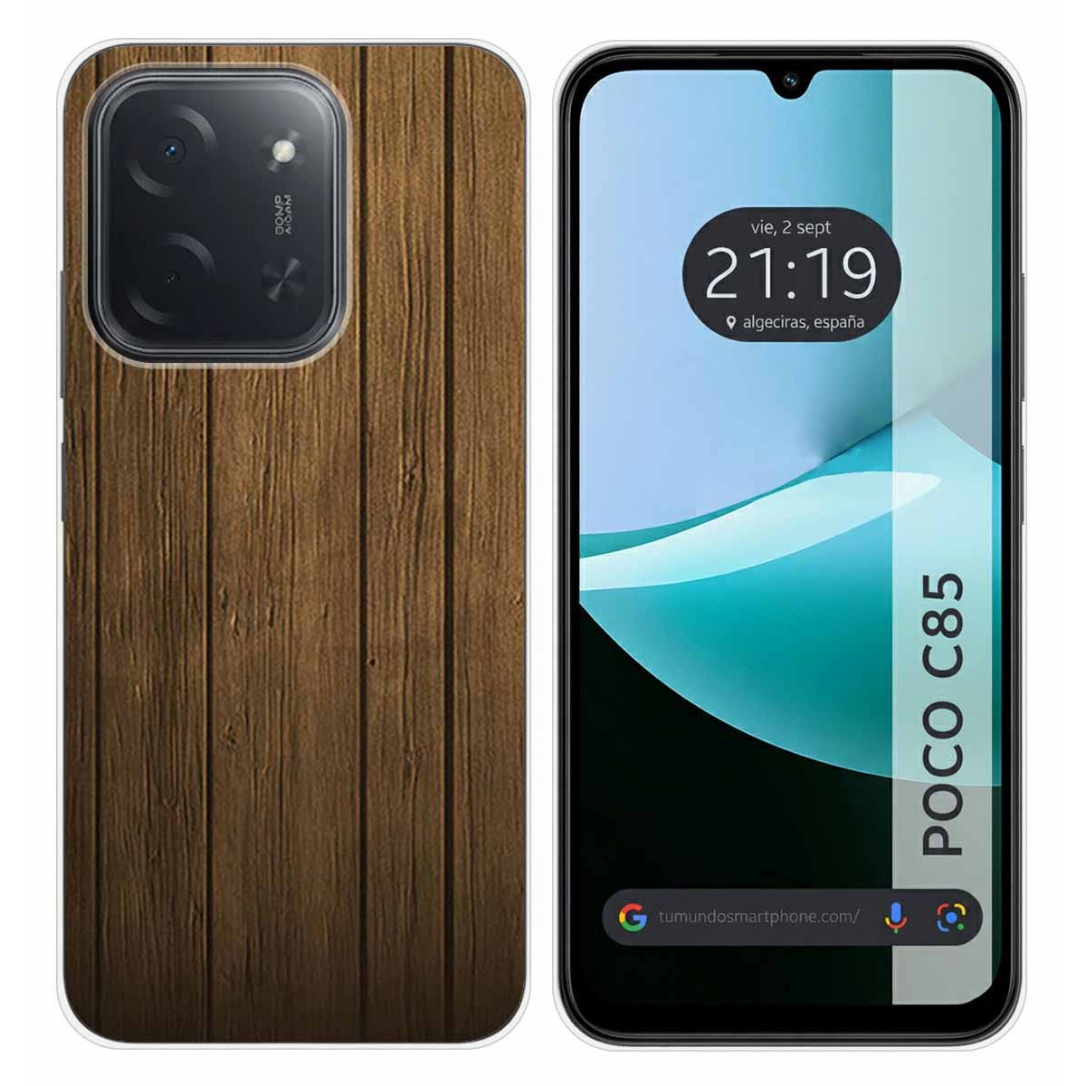 Funda Silicona para Xiaomi Poco C85 diseño Madera Dibujos