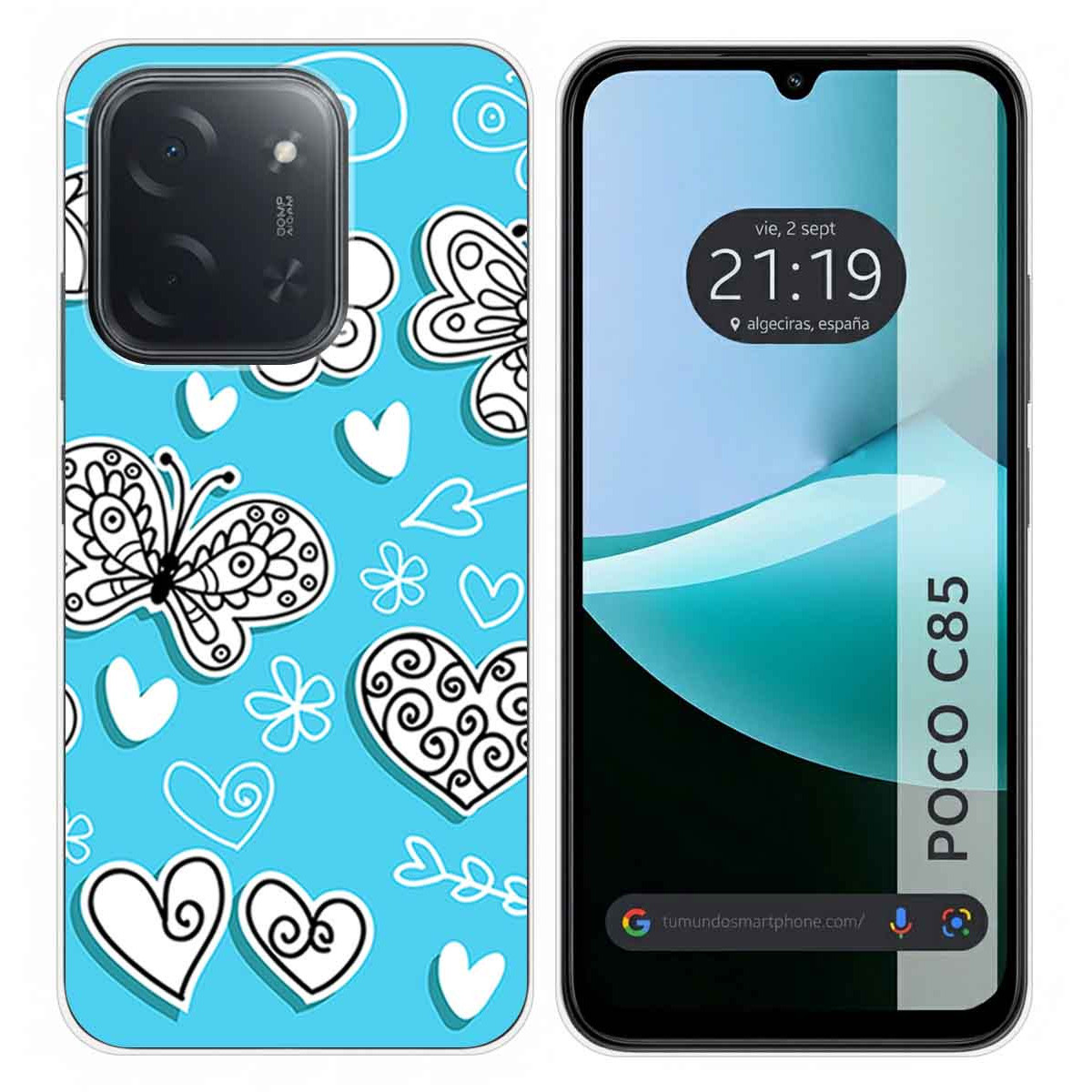 Funda Silicona para Xiaomi Poco C85 diseño Mariposas Dibujos