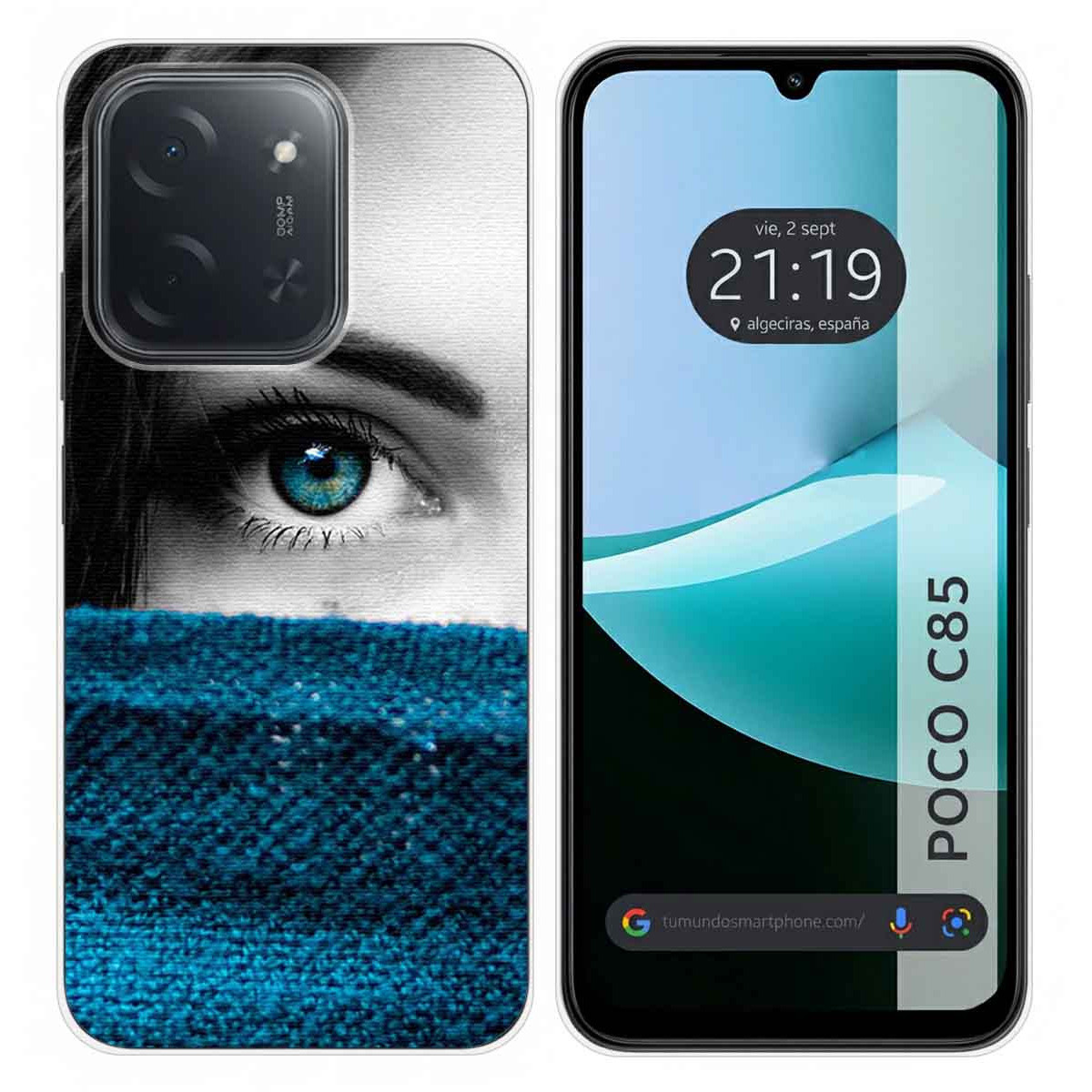 Funda Silicona para Xiaomi Poco C85 diseño Ojo Dibujos