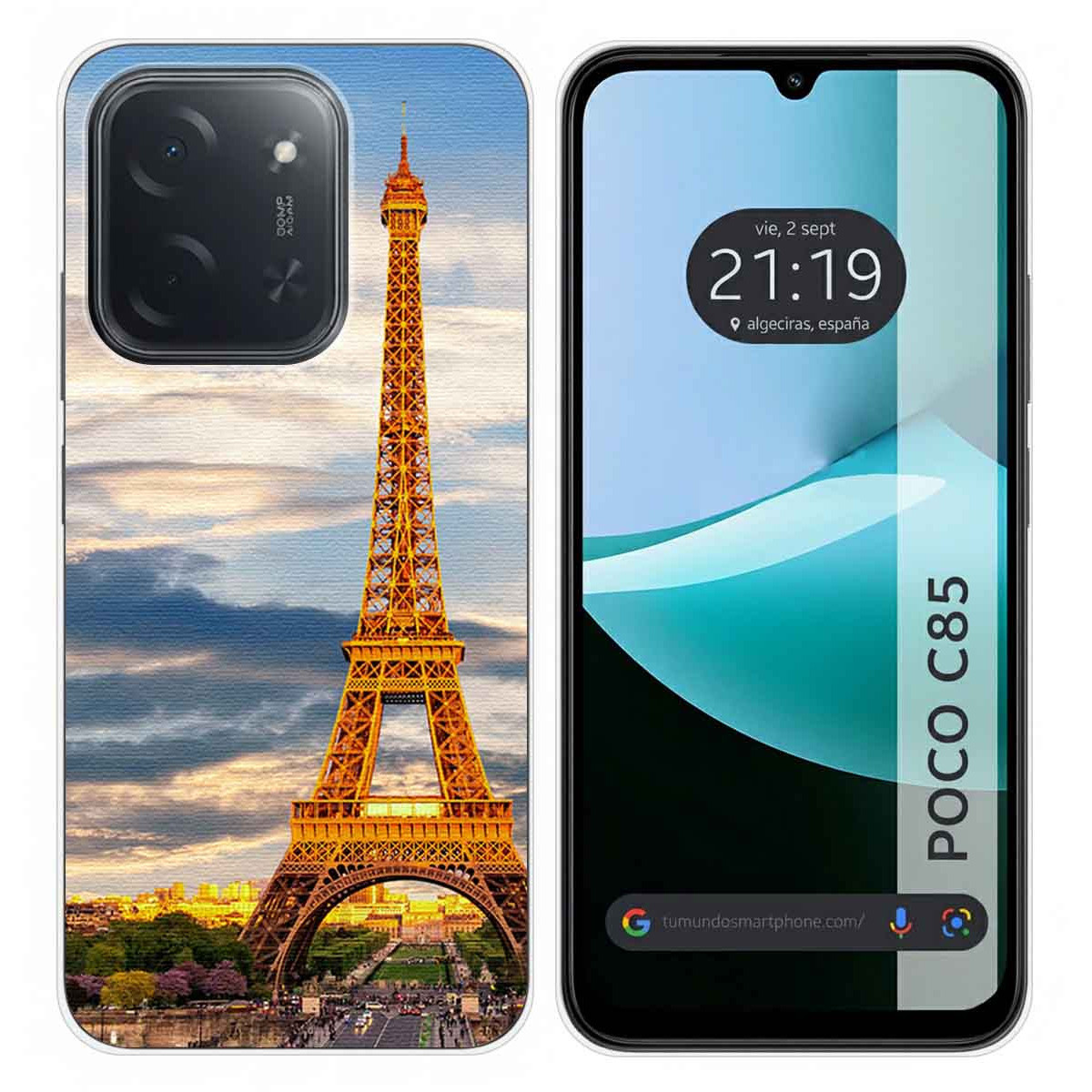 Funda Silicona para Xiaomi Poco C85 diseño Paris Dibujos