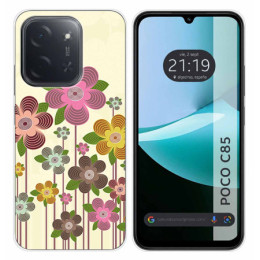 Funda Silicona para Xiaomi Poco C85 diseño Primavera En Flor Dibujos