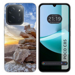 Funda Silicona para Xiaomi Poco C85 diseño Sunset Dibujos