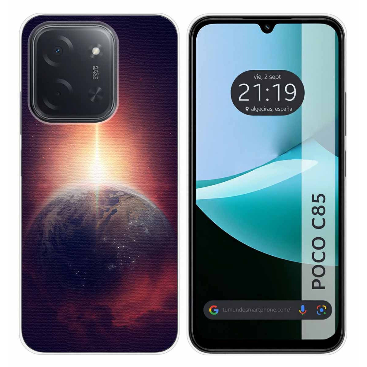 Funda Silicona para Xiaomi Poco C85 diseño Tierra Dibujos