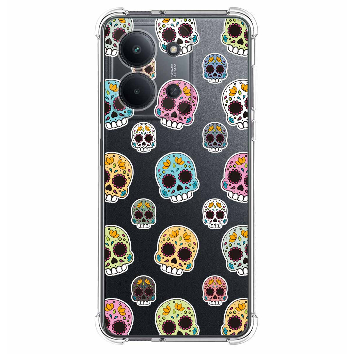 Funda Silicona Antigolpes para Xiaomi Poco C85 diseño Catrina Dibujos