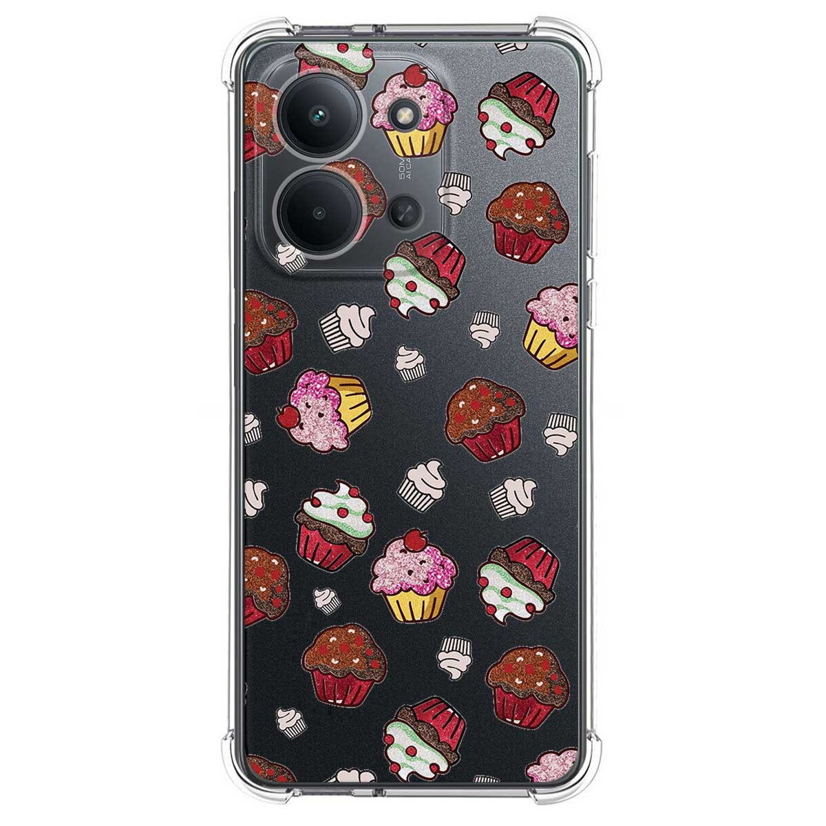 Funda Silicona Antigolpes para Xiaomi Poco C85 diseño Muffins Dibujos