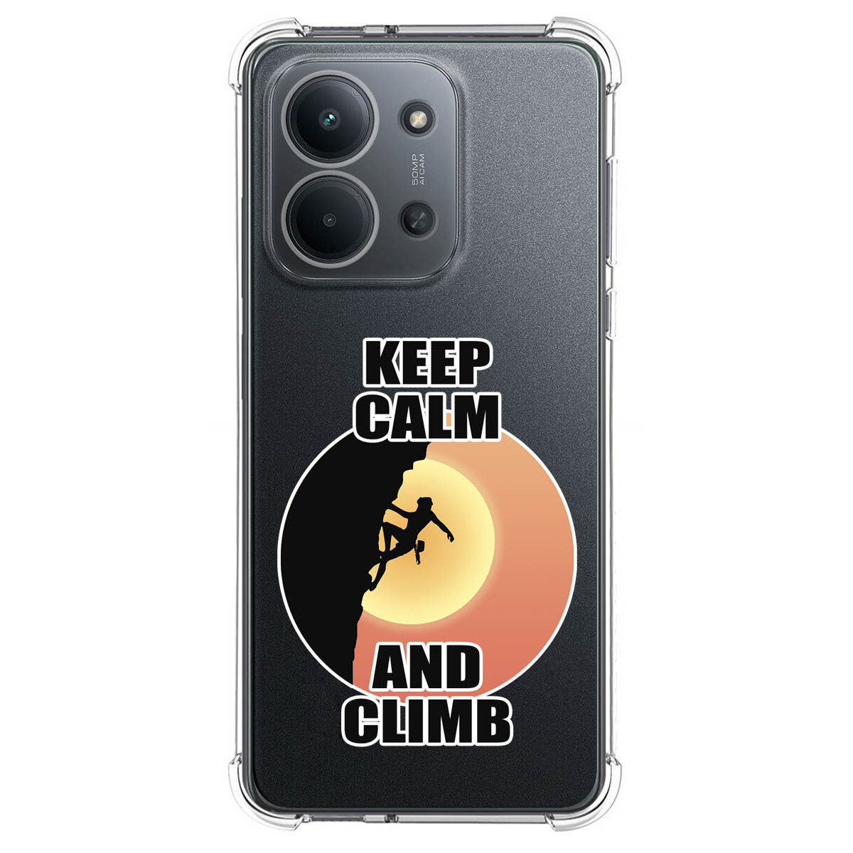 Funda Silicona Antigolpes para Xiaomi Poco C85 diseño Mujer Escalada Dibujos