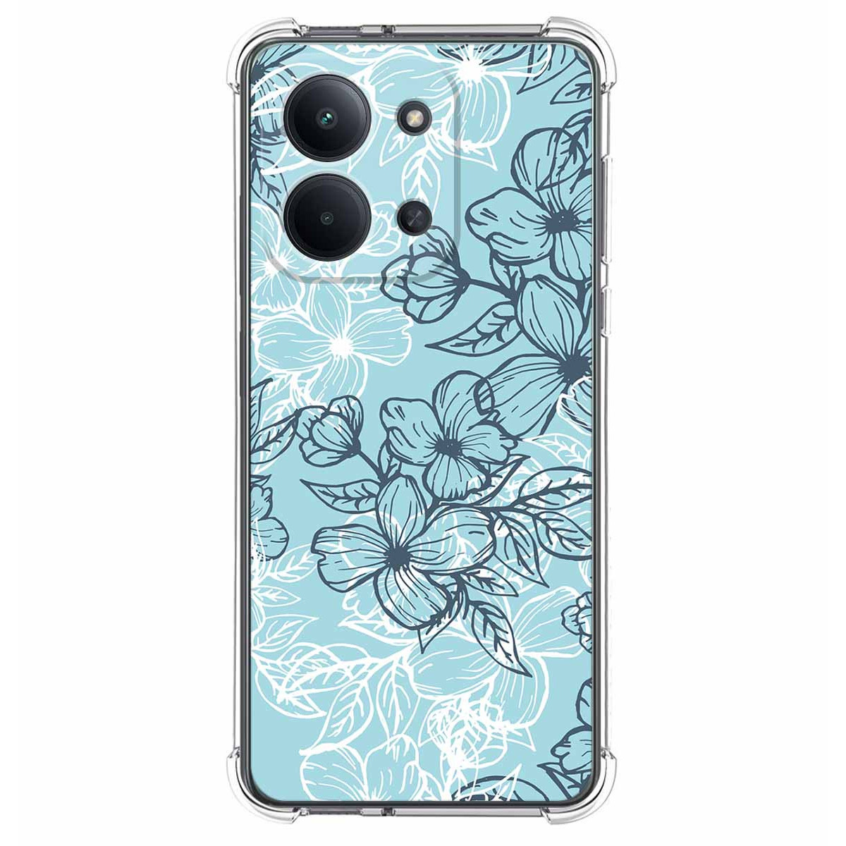 Funda Silicona Antigolpes para Xiaomi Poco C85 diseño Flores 03 Dibujos