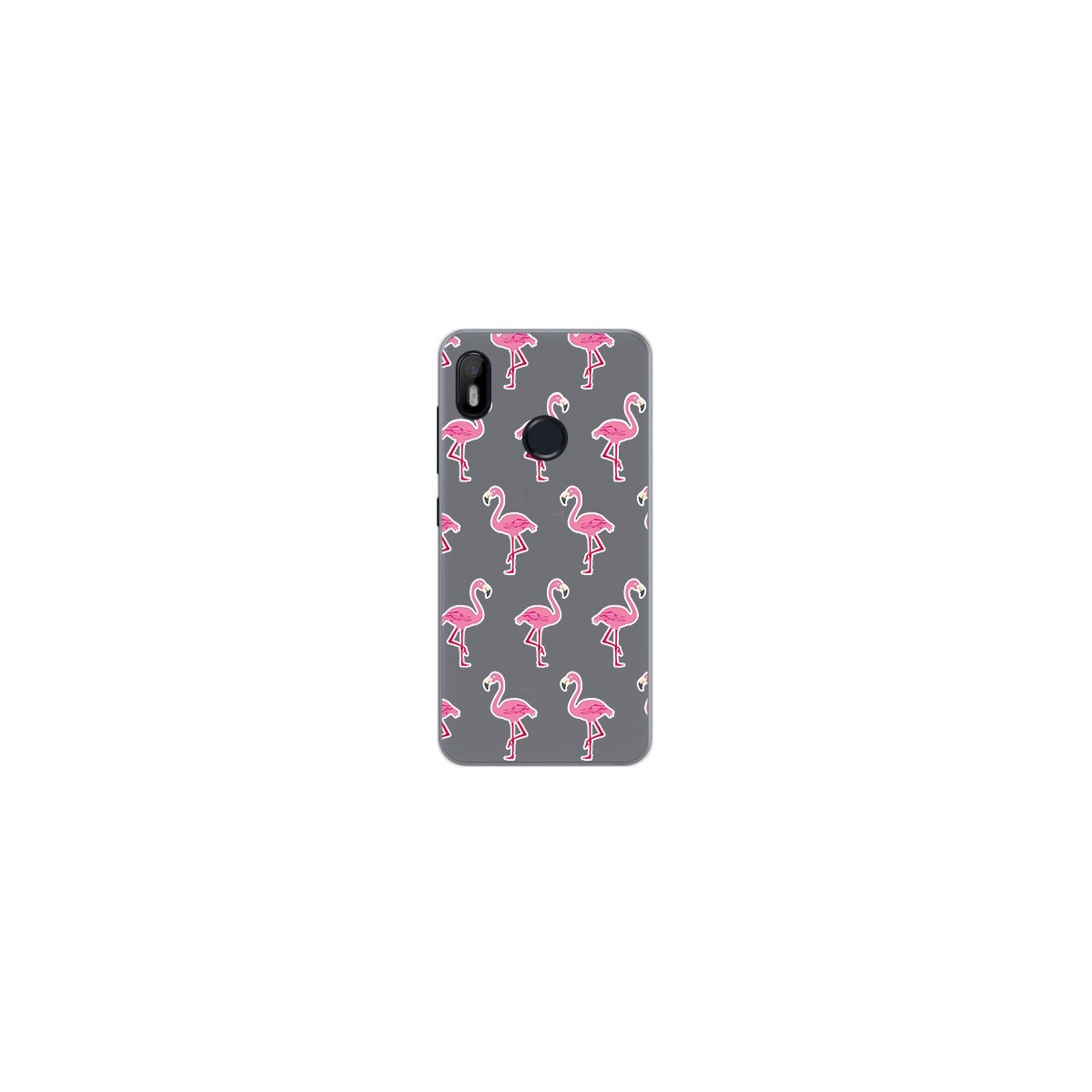 Funda Gel Transparente para Bq Aquaris C Diseño Flamenco Dibujos