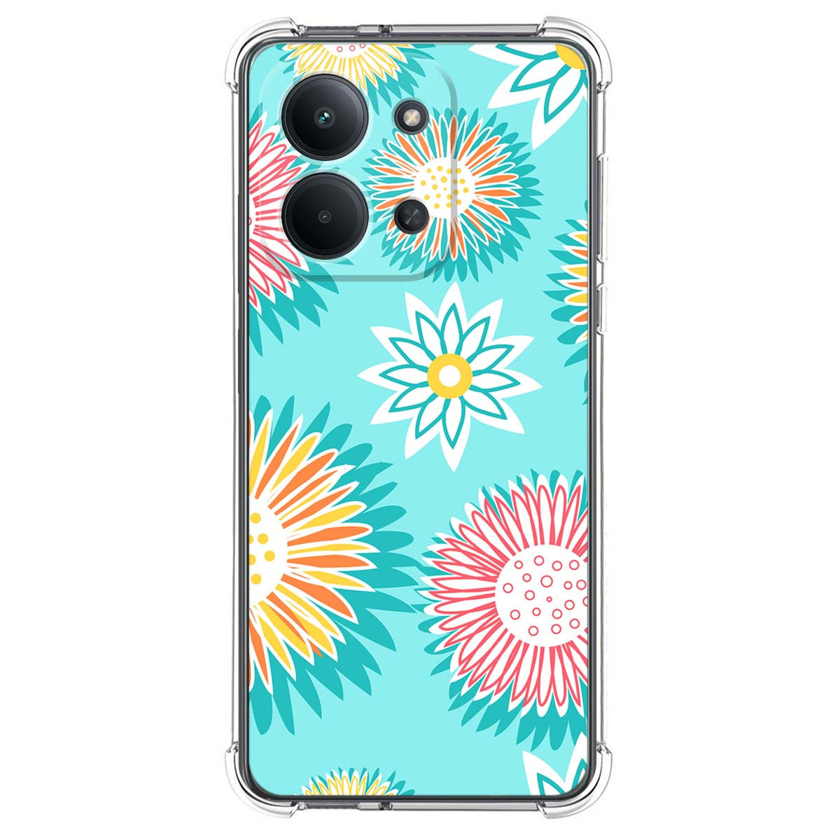 Funda Silicona Antigolpes para Xiaomi Poco C85 diseño Flores 05 Dibujos