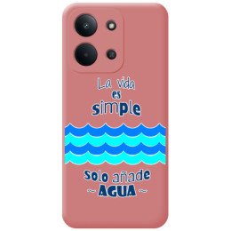 Funda Silicona Líquida Rosa para Xiaomi Poco C85 diseño Agua Dibujos
