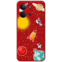 Funda Silicona Líquida Roja para Xiaomi Poco C85 diseño Espacio Dibujos