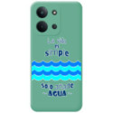 Funda Silicona Líquida Verde para Xiaomi Poco C85 diseño Agua Dibujos