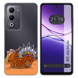 Funda Silicona Transparente para Oppo A5m / A5 4G / 5G diseño Bufalo Dibujos