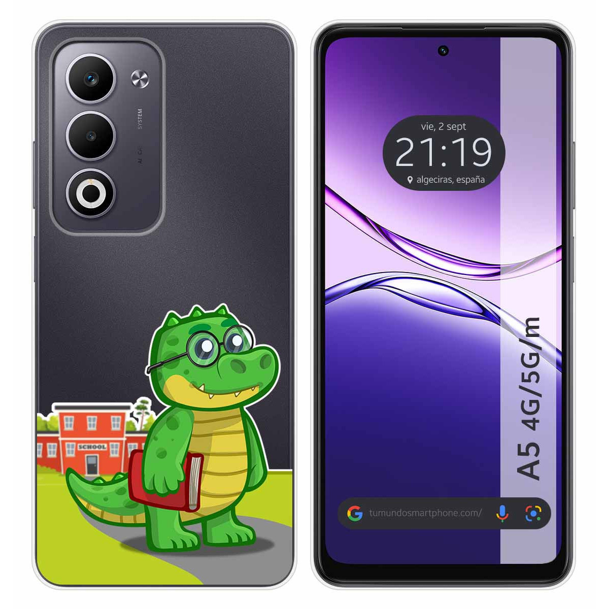 Funda Silicona Transparente para Oppo A5m / A5 4G / 5G diseño Coco Dibujos