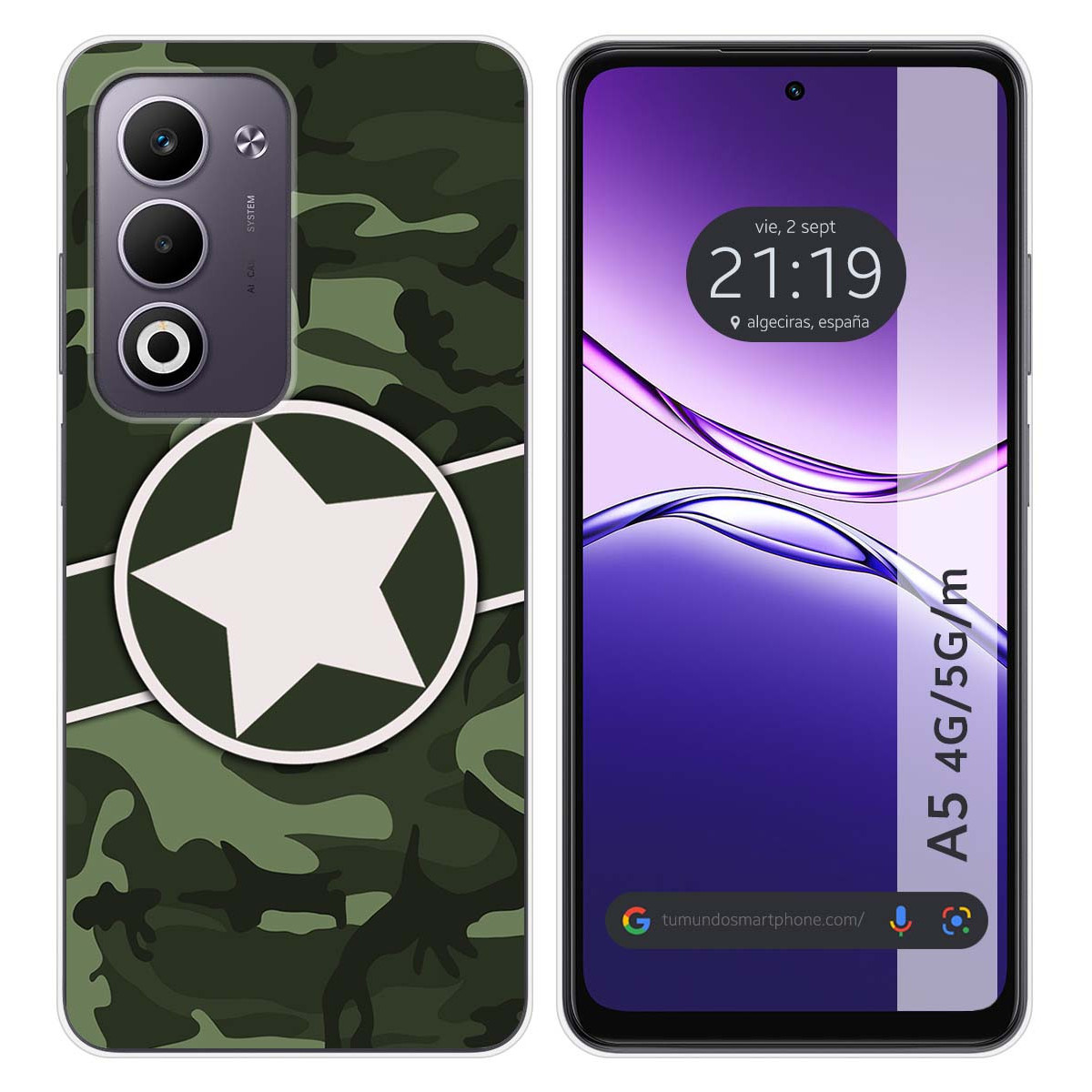 Funda Silicona para Oppo A5m / A5 4G / 5G diseño Camuflaje 01 Dibujos
