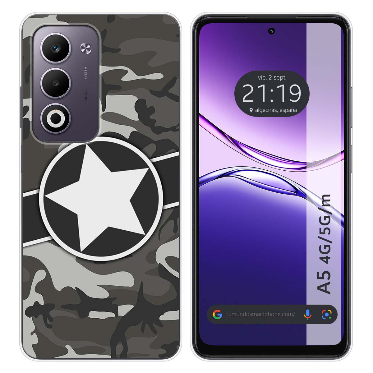 Funda Silicona para Oppo A5m / A5 4G / 5G diseño Camuflaje 02 Dibujos