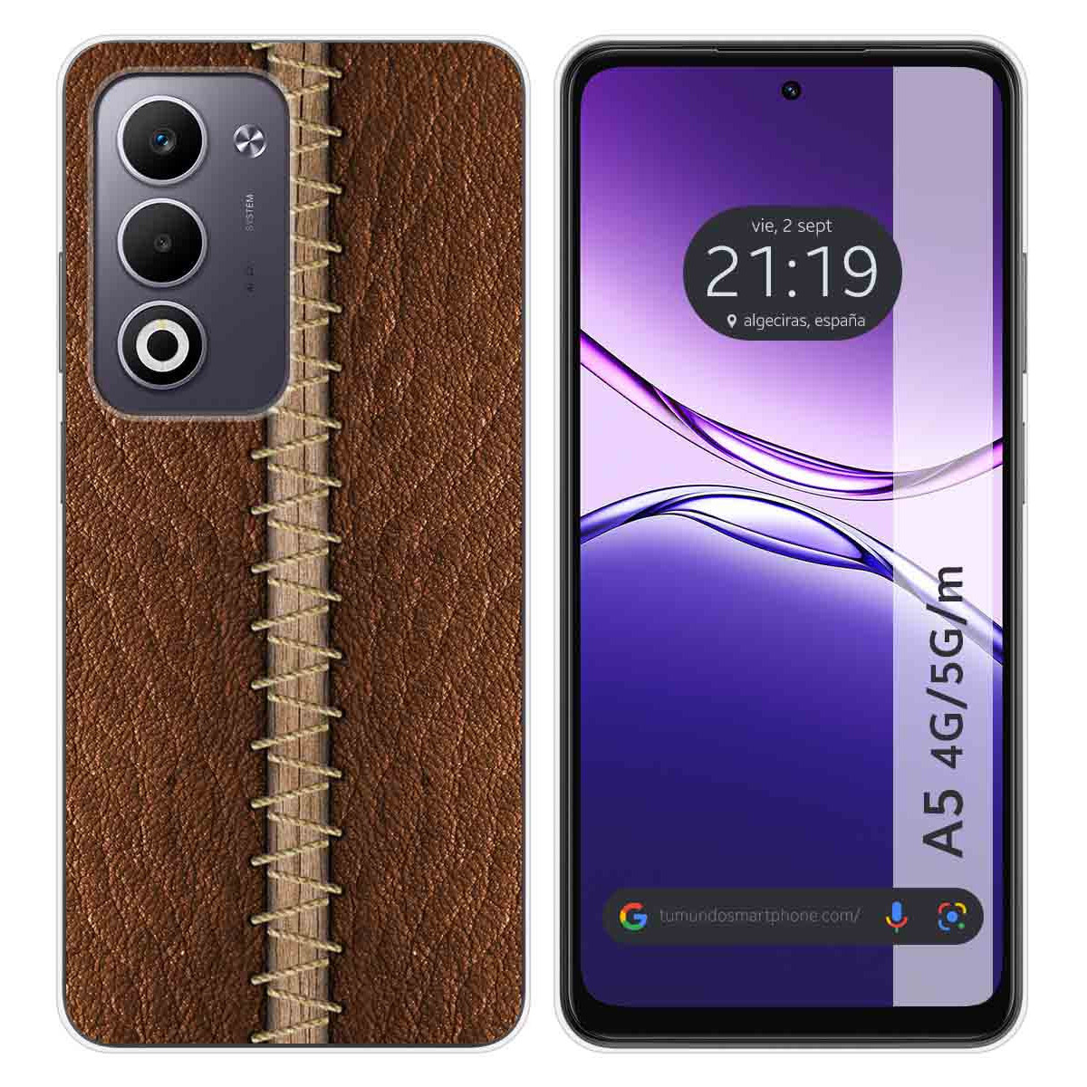 Funda Silicona para Oppo A5m / A5 4G / 5G diseño Cuero 01 Dibujos