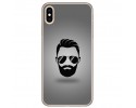 Funda Gel Tpu para Iphone XS Max Diseño Barba Dibujos