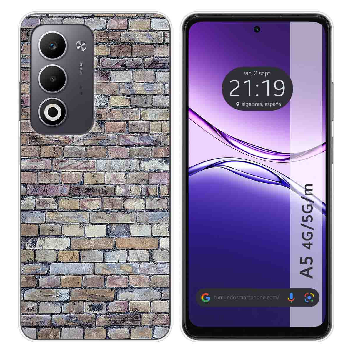 Funda Silicona para Oppo A5m / A5 4G / 5G diseño Ladrillo 02 Dibujos