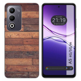 Funda Silicona para Oppo A5m / A5 4G / 5G diseño Madera 03 Dibujos