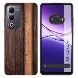 Funda Silicona para Oppo A5m / A5 4G / 5G diseño Madera 05 Dibujos