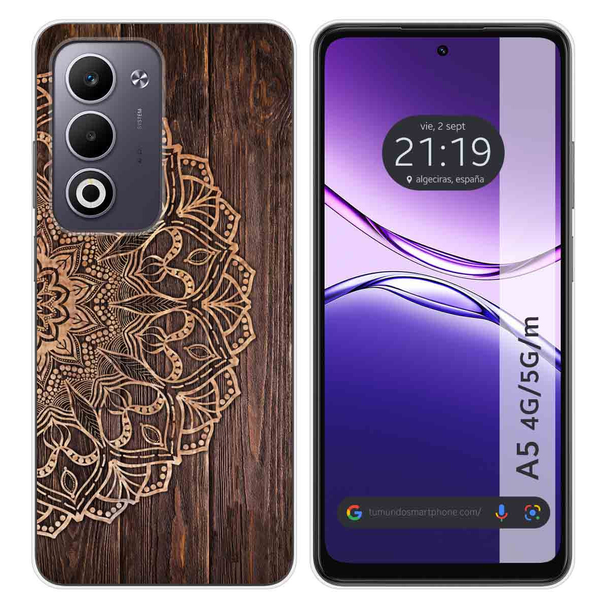 Funda Silicona para Oppo A5m / A5 4G / 5G diseño Madera 06 Dibujos