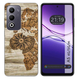 Funda Silicona para Oppo A5m / A5 4G / 5G diseño Madera 07 Dibujos