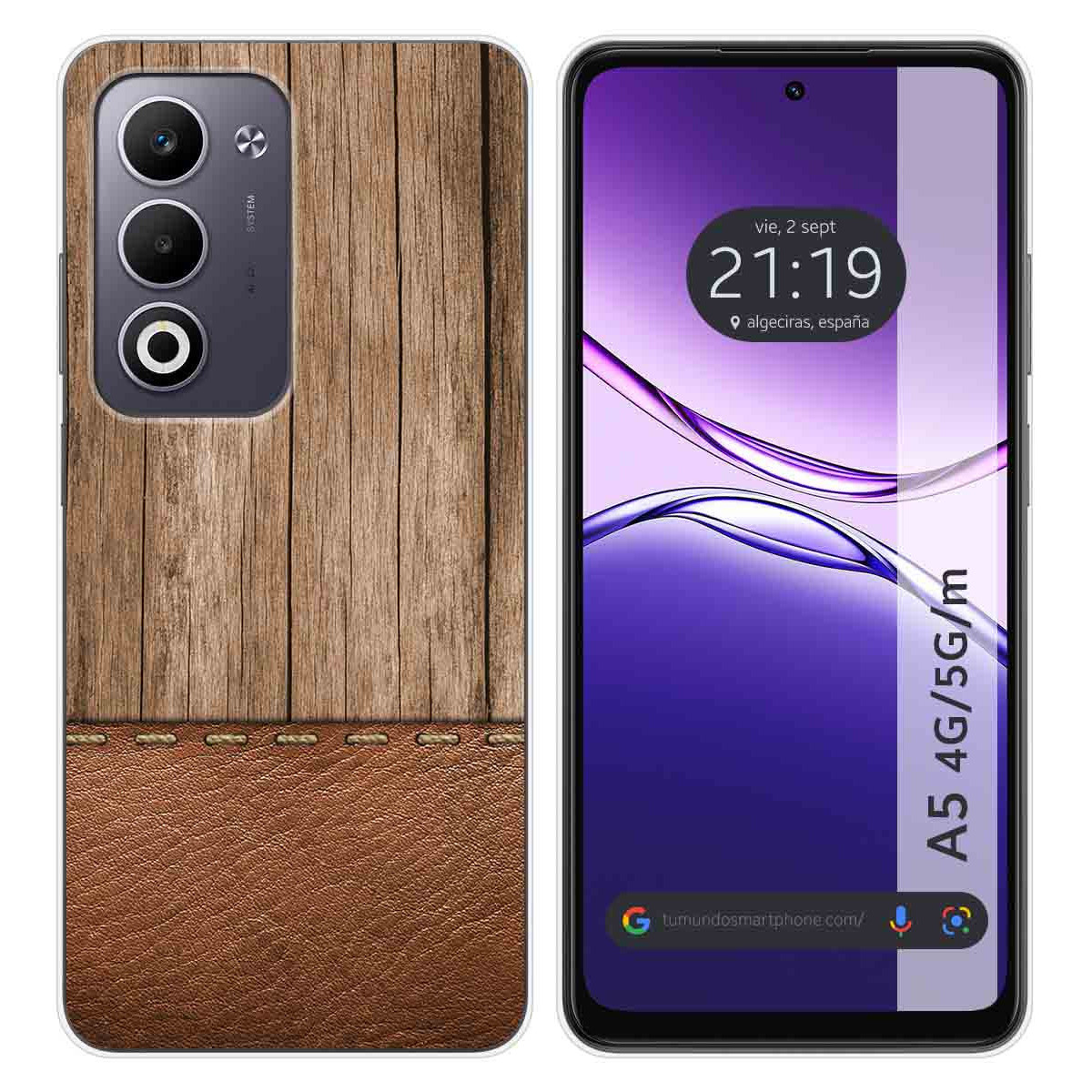 Funda Silicona para Oppo A5m / A5 4G / 5G diseño Madera 09 Dibujos