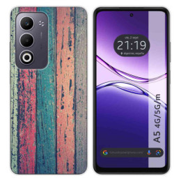 Funda Silicona para Oppo A5m / A5 4G / 5G diseño Madera 10 Dibujos