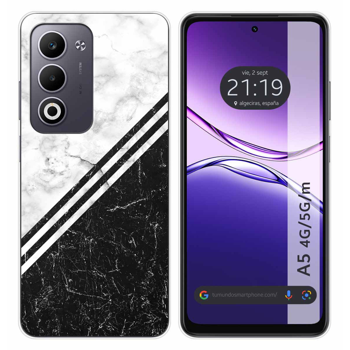 Funda Silicona para Oppo A5m / A5 4G / 5G diseño Mármol 01 Dibujos