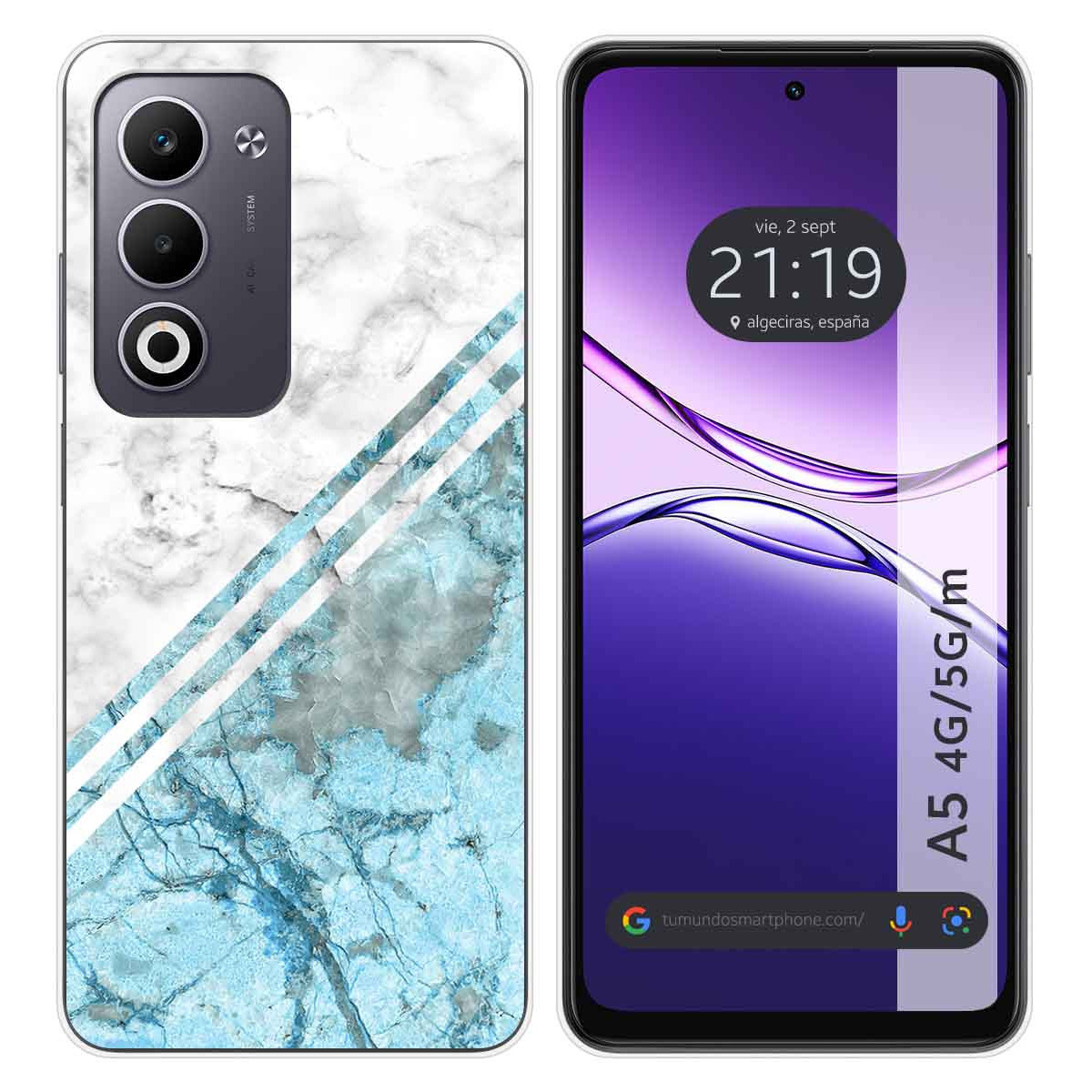 Funda Silicona para Oppo A5m / A5 4G / 5G diseño Mármol 02 Dibujos