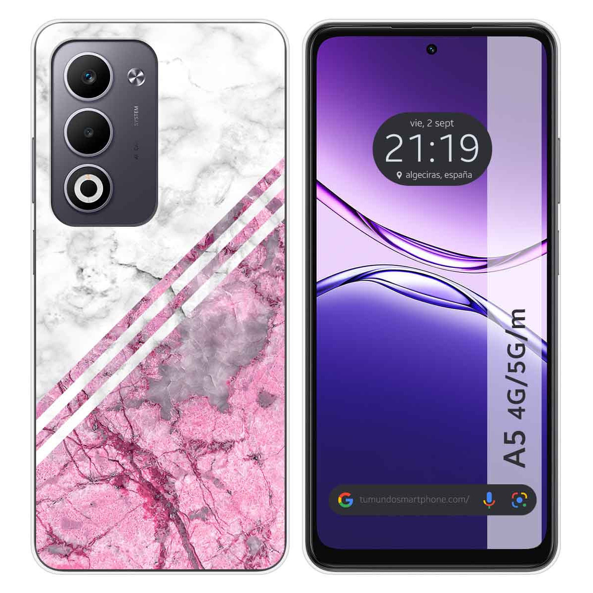 Funda Silicona para Oppo A5m / A5 4G / 5G diseño Mármol 03 Dibujos