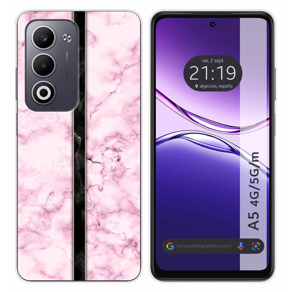 Funda Silicona para Oppo A5m / A5 4G / 5G diseño Mármol 04 Dibujos