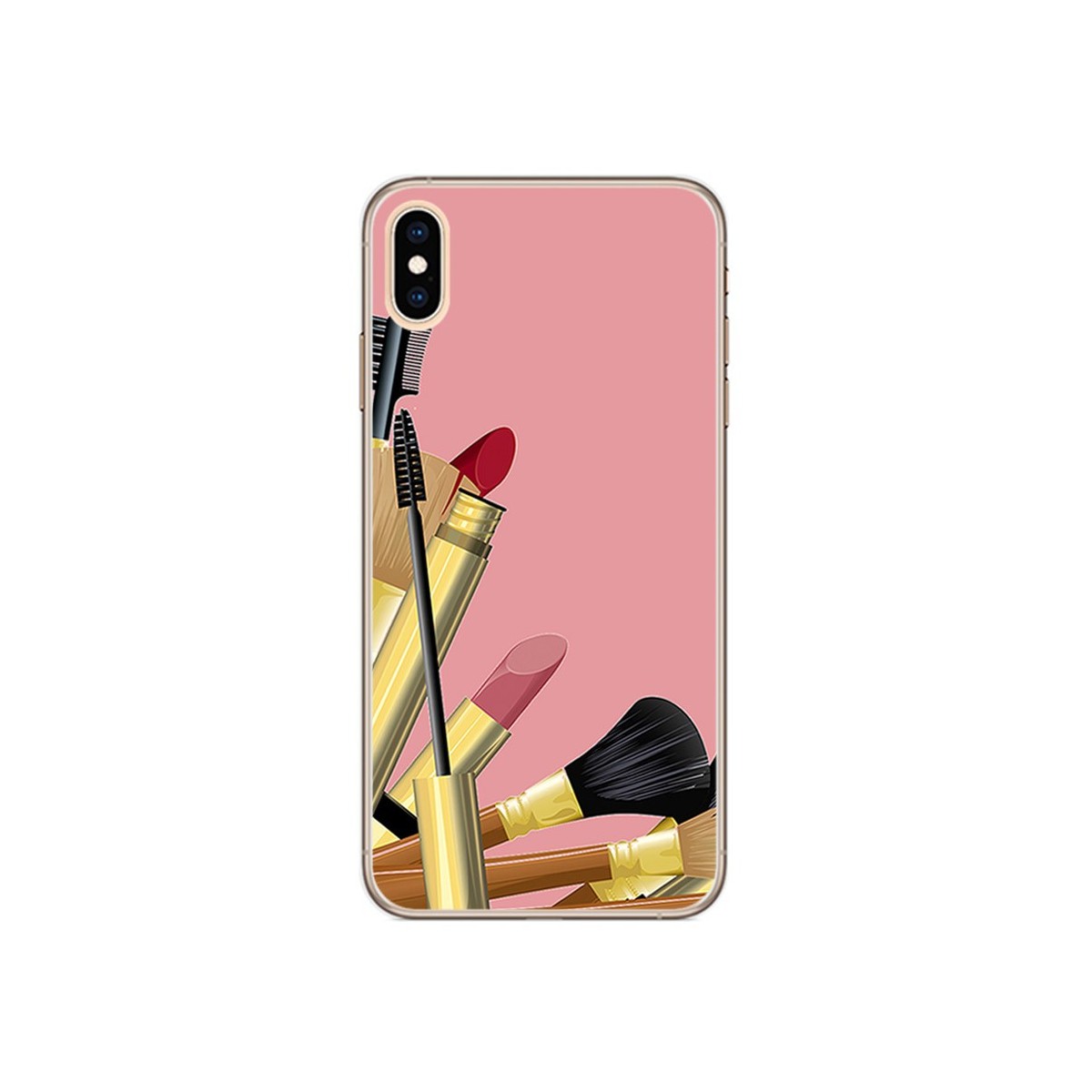Funda Gel Tpu para Iphone XS Max Diseño Brochas Dibujos