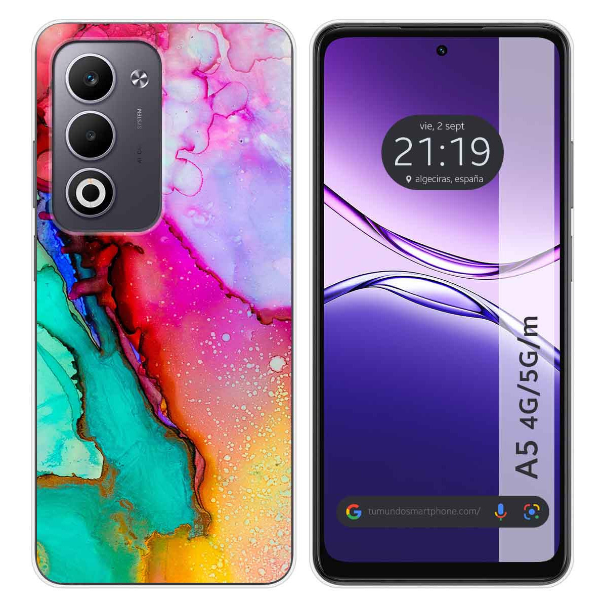 Funda Silicona para Oppo A5m / A5 4G / 5G diseño Mármol 15 Dibujos