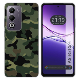 Funda Silicona para Oppo A5m / A5 4G / 5G diseño Camuflaje Dibujos