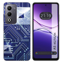 Funda Silicona para Oppo A5m / A5 4G / 5G diseño Circuito Dibujos