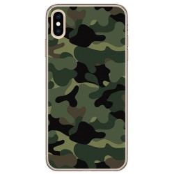 Funda Gel Tpu para Iphone XS Max Diseño Camuflaje Dibujos