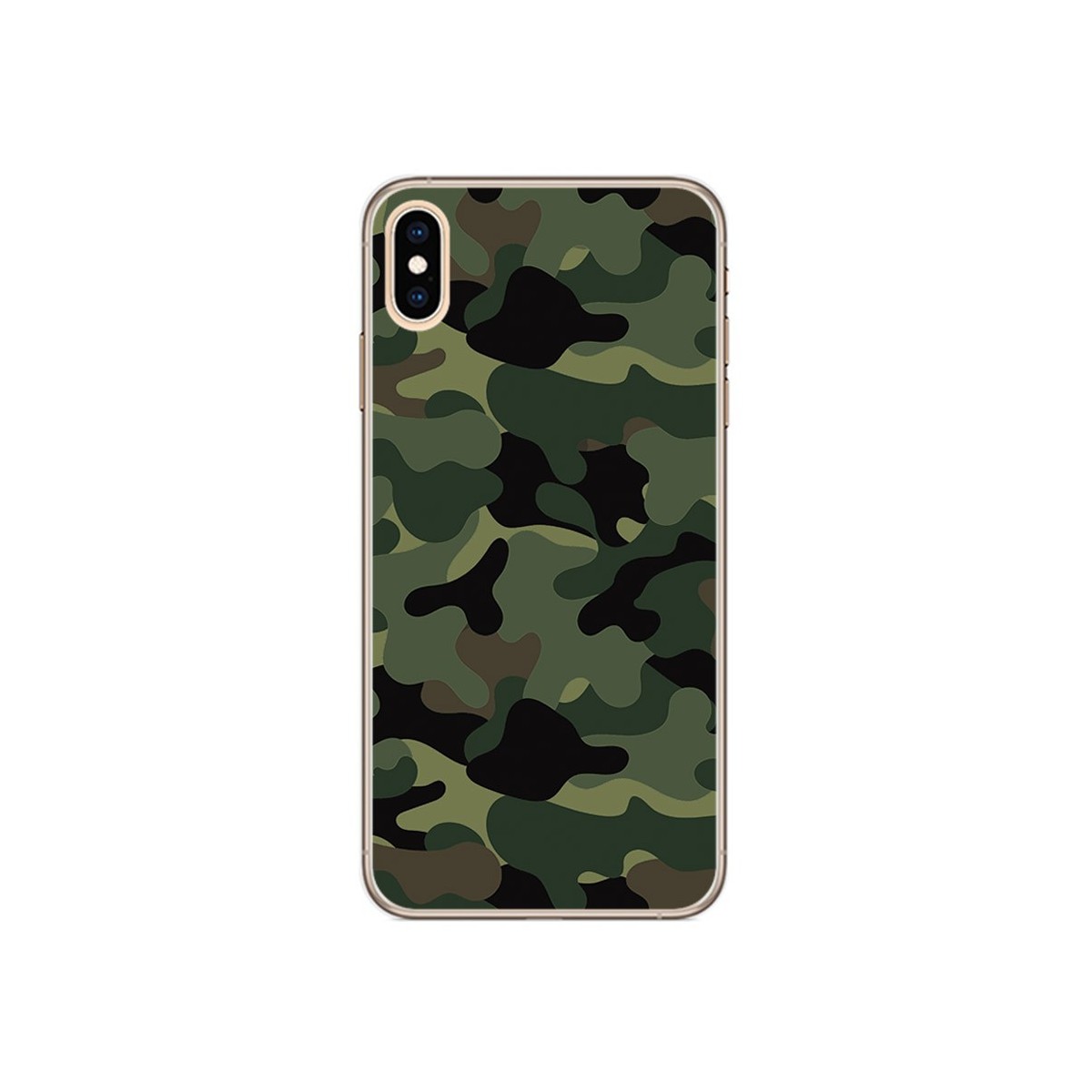 Funda Gel Tpu para Iphone XS Max Diseño Camuflaje Dibujos